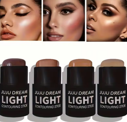 Long-lasting Contour Stick: Matte Bronzer, Nose Sculpting Stick, Face Define Solid Contour Cream - Travel-Friendly Design