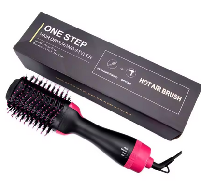 Women's Hair Dryer Brush, Hair Dryer, Straightener, Curler, Massager, 4-in-1, Fast Heating, One-Step Volume Enhancer, Hot Air Hair Brush