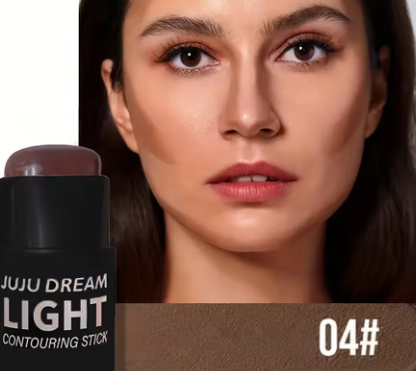 Long-lasting Contour Stick: Matte Bronzer, Nose Sculpting Stick, Face Define Solid Contour Cream - Travel-Friendly Design