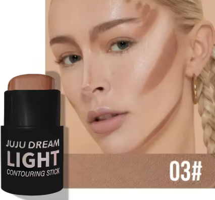 Long-lasting Contour Stick: Matte Bronzer, Nose Sculpting Stick, Face Define Solid Contour Cream - Travel-Friendly Design