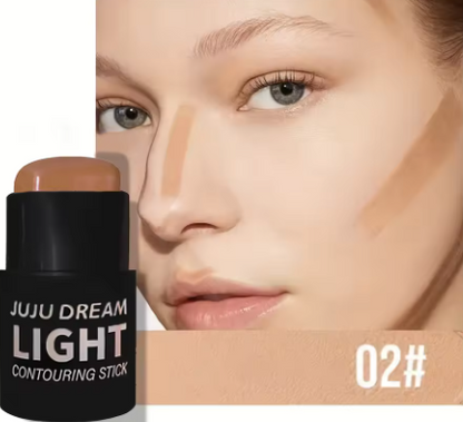 Long-lasting Contour Stick: Matte Bronzer, Nose Sculpting Stick, Face Define Solid Contour Cream - Travel-Friendly Design