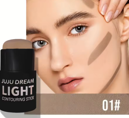 Long-lasting Contour Stick: Matte Bronzer, Nose Sculpting Stick, Face Define Solid Contour Cream - Travel-Friendly Design